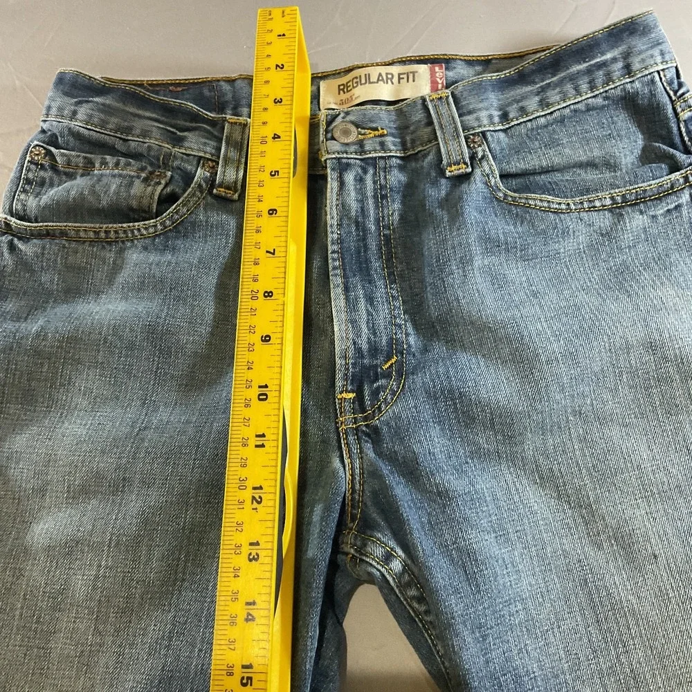Levi's 505 Regular Fit Men's Jeans 33x32 Blue Denim Straight Leg Zip Fly Classic